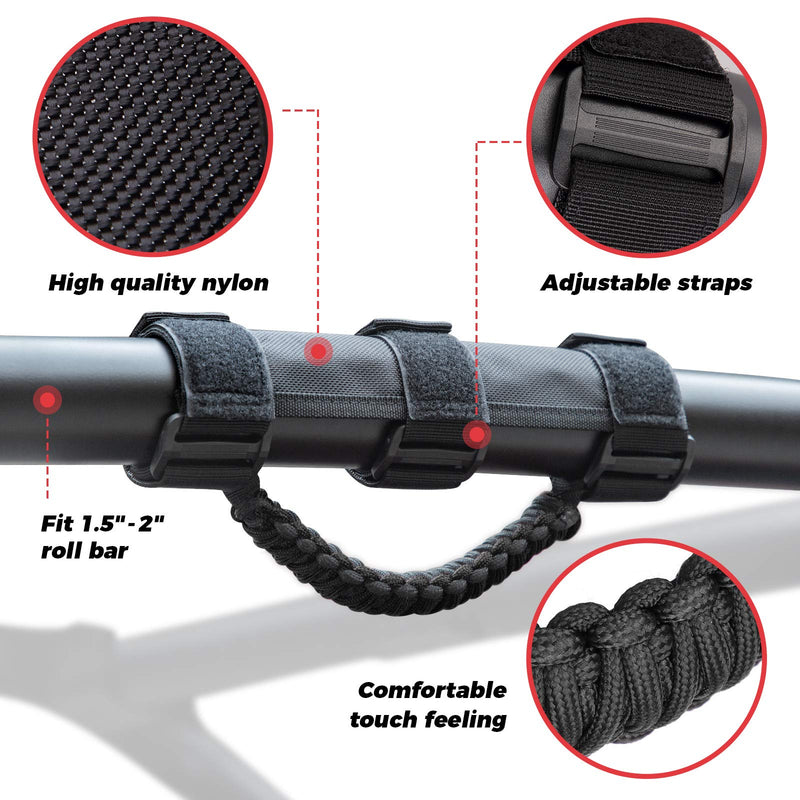 Load image into Gallery viewer, UTV Universal Heavy Duty Grips, Grab Handle Fit 1.5-2” Roll Bar
