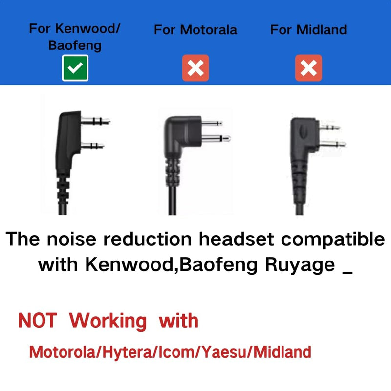 Load image into Gallery viewer, Ruyage AI Noise Reduction Headset Cable for Analog Two Way Radio
