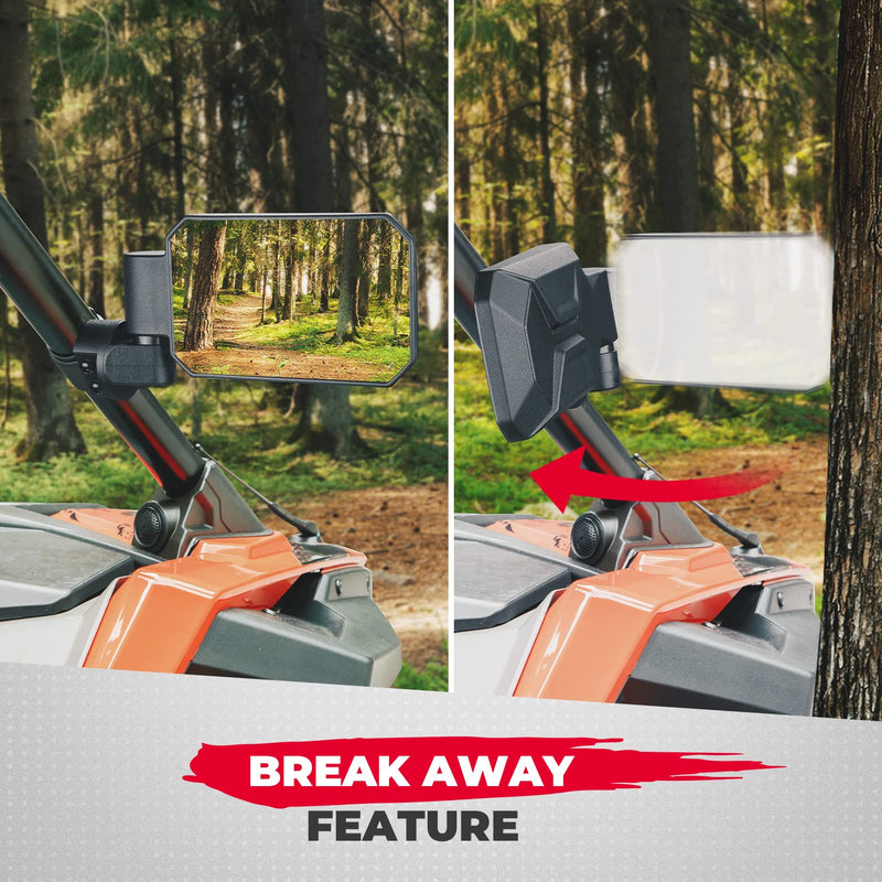 Load image into Gallery viewer, UTV Rear View Side Mirrors for 1.6" -2" CFMOTO zforce-950 (1 pair)

