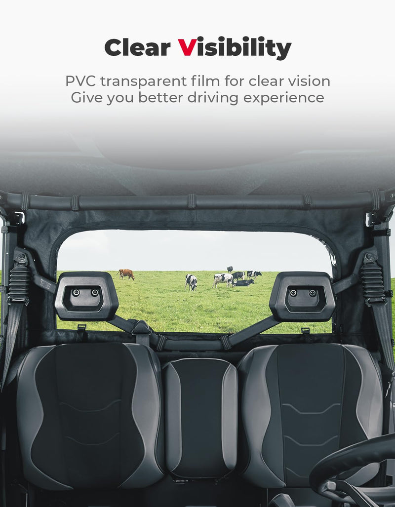 Load image into Gallery viewer, Soft Rear Windshield with Zipper for Can-Am Defender HD10|9|8|7|5
