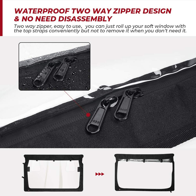 Load image into Gallery viewer, Rear Windshield with Zipper Back for Yamaha Rhino / Massimo

