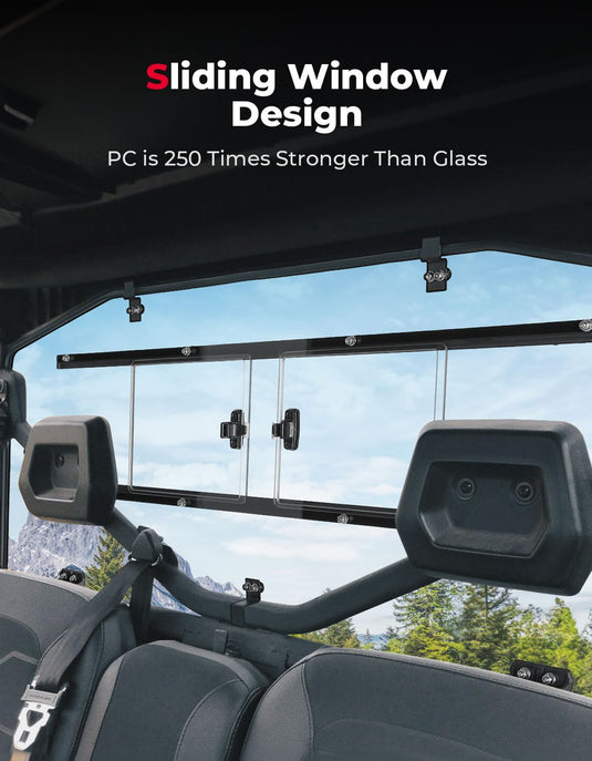 Sliding Rear Windshield for Can-Am Defender HD10|9|8|7|5