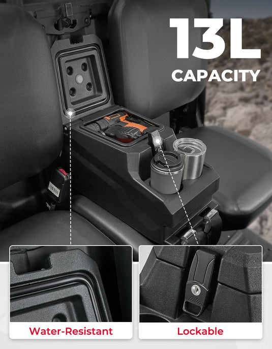 Bench Seat Console Armrest Box for Can-Am Defender HD10|9|8|7|5