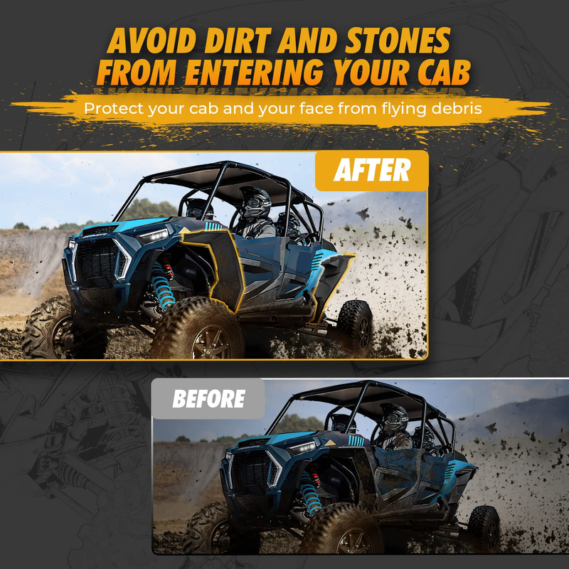 Load image into Gallery viewer, Fender Flares 8.5 Inch Mud Flap for Polaris RZR XP 1000/4
