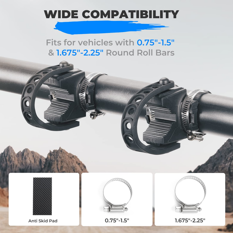 Load image into Gallery viewer, Type B Rubber Tool Clamp Fits 0.75-2.25 Inches Roll Bars
