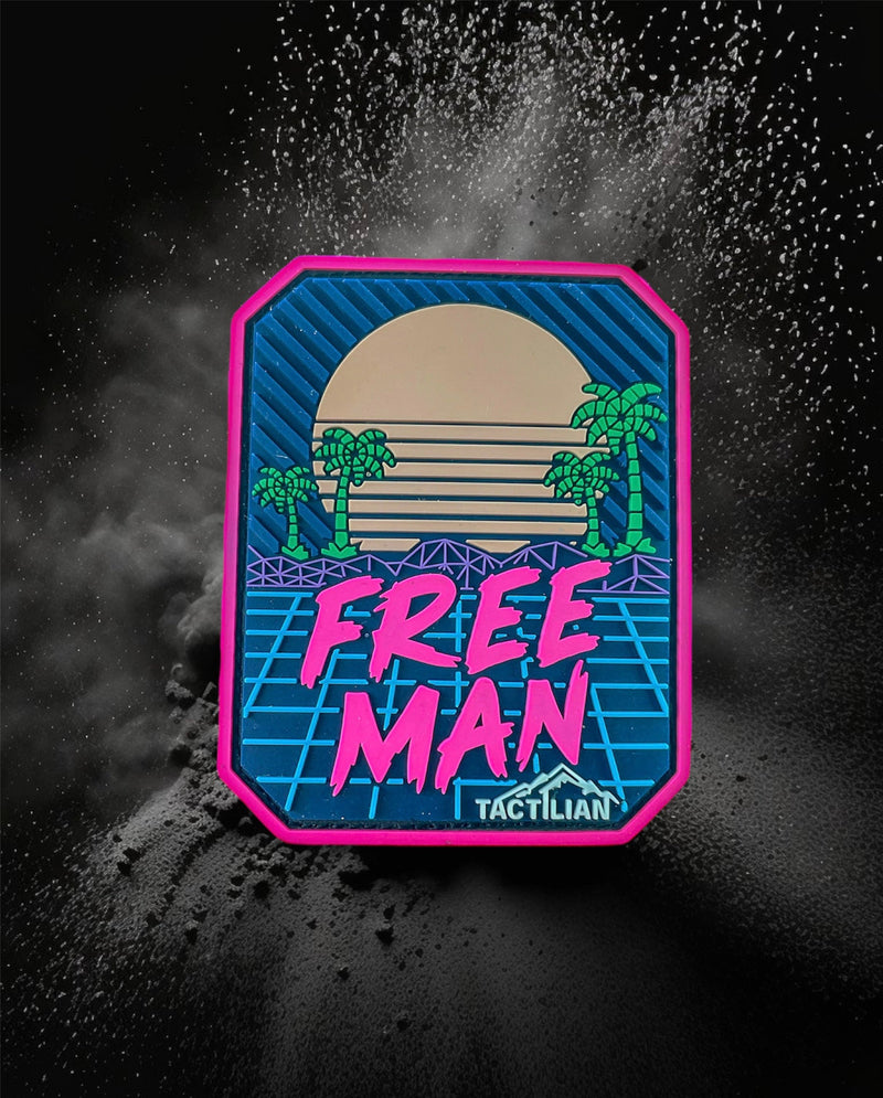Load image into Gallery viewer, Free Man Retro Miami PVC Patch
