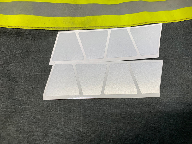 Load image into Gallery viewer, MATTE WHITE REFLECTIVE HELMET (TET) TETRAHEDRON 8 PACK
