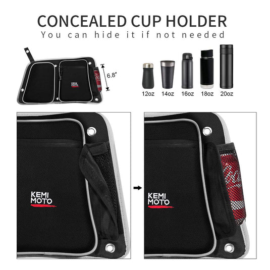 Rear Door Bags with Knee Pad for Polaris RZR XP 4 1000 2014-2023