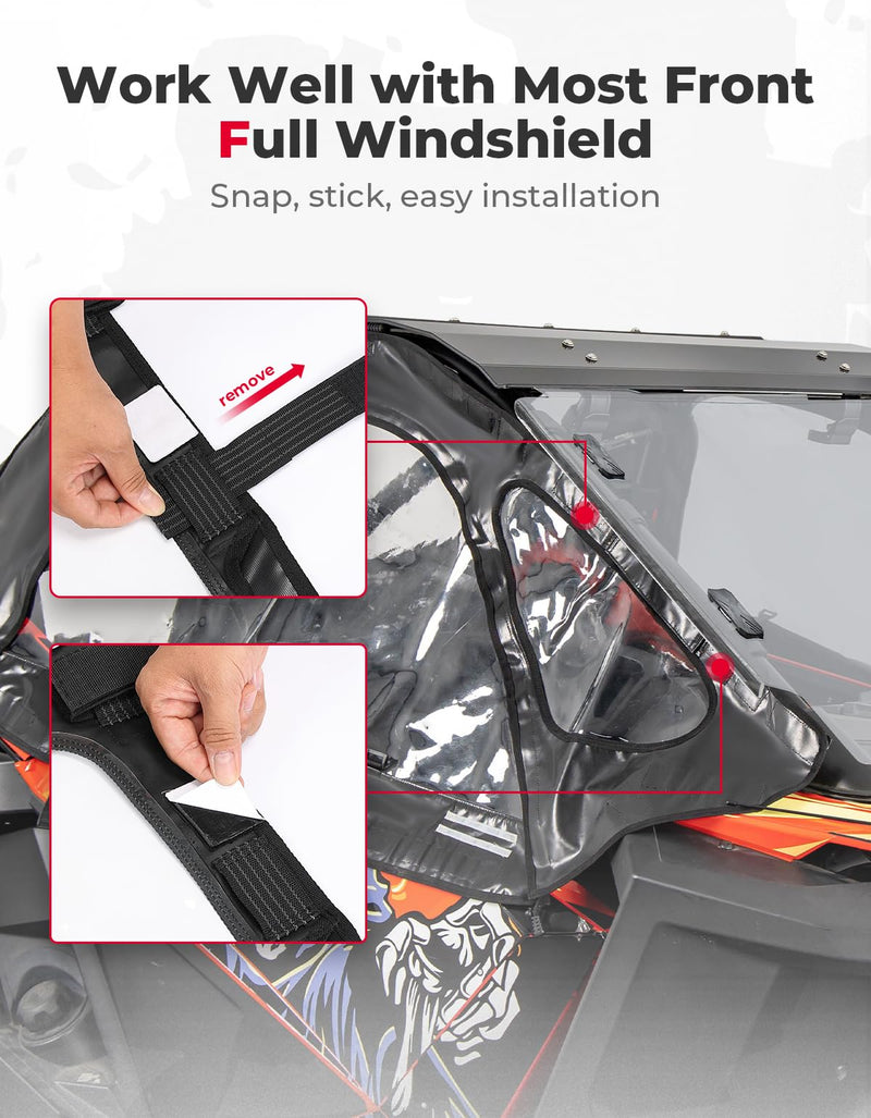Load image into Gallery viewer, Soft Cab Enclosure Upper Doors for Polaris RZR PRO XP/Turbo R (2 seat)
