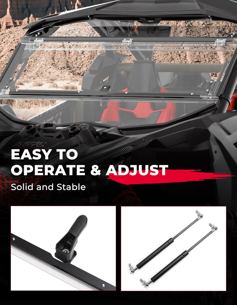 Load image into Gallery viewer, Upgraded Scratch Resistant Flip Windshield for Can-Am Maverick X3/X3 MAX
