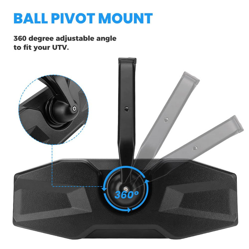 Load image into Gallery viewer, Rear View Center Mirror for 1.75” Roll Bar for Polaris RZR
