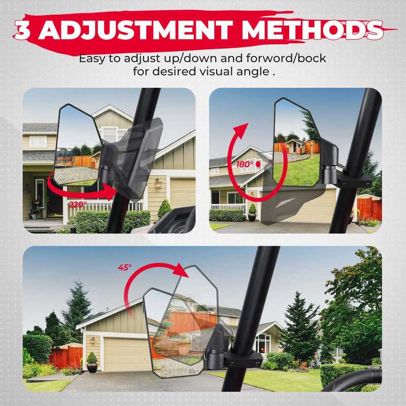 Load image into Gallery viewer, UTV Side Mirrors Fit with Windshield for 1.6"-2" Roll Bar
