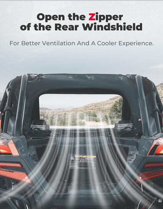 UTV Soft Rear Windshield for RZR PRO XP /Turbo R