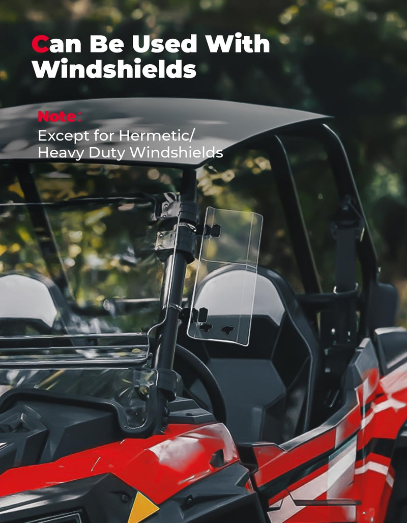 Load image into Gallery viewer, 2PCS UTV Side Wind Deflectors for Can-Am / Polaris fit 1.5-2.2 inch Roll Bar

