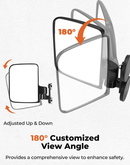 220Lbs Magnetic Side Mirrors for UTV Golf Cart Tractor Forklifts