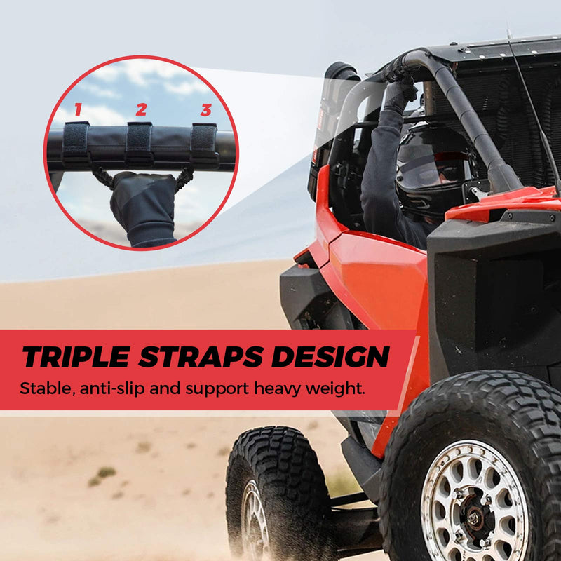 Load image into Gallery viewer, UTV Universal Heavy Duty Grips, Grab Handle Fit 1.5-2” Roll Bar
