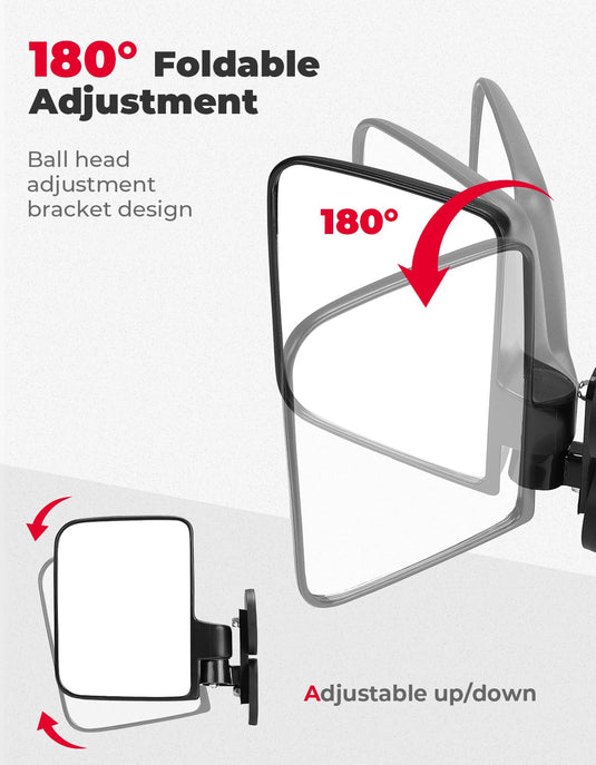114Lbs Magnetic Side Mirrors for Tractors, Lawn Mover, UTV, ATV (1 pair)