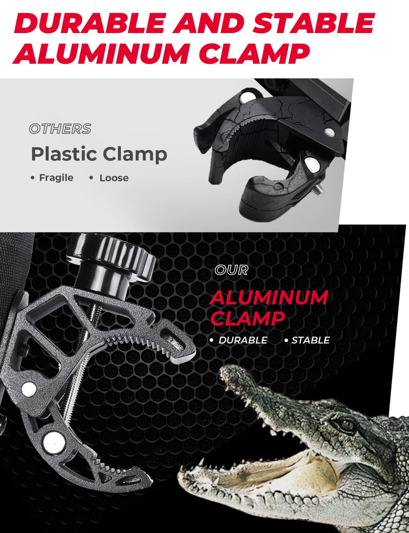 Load image into Gallery viewer, Oxford Fabric Cup Holder with Upgrade Alligator Clamp for UTV ATV Motorcycle Bike
