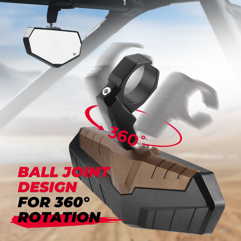 Load image into Gallery viewer, UTV Rear View Mirror for 1.6"-2" Roll Bar Cages

