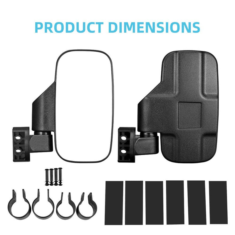 Load image into Gallery viewer, 360 Degree Adjustable Side Mirrors for Can Am Maverick X3/ RZR w/ 1.75" -2" Roll Bar(1 pair)
