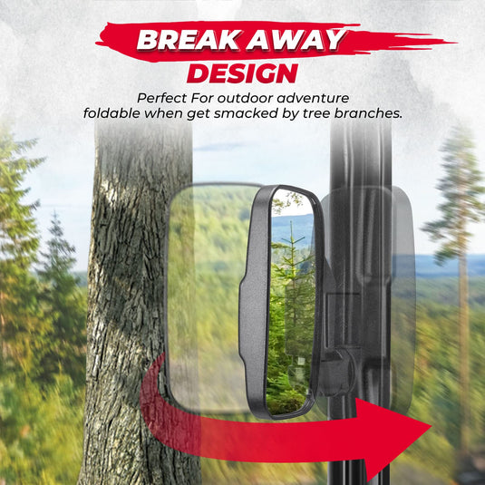 UTV Mirror Set for Ranger 500 570 900 1000 XP w/Pro-Fit tube cages
