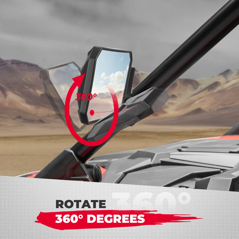 Load image into Gallery viewer, UTV Rear View Side Mirrors for 1.6" -2" CFMOTO zforce-950 (1 pair)
