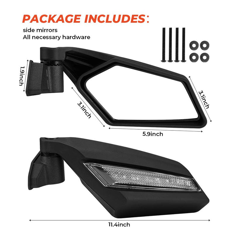 Load image into Gallery viewer, One Pair LED Side Mirrors for Can-Am Maverick X3 | X3 MAX
