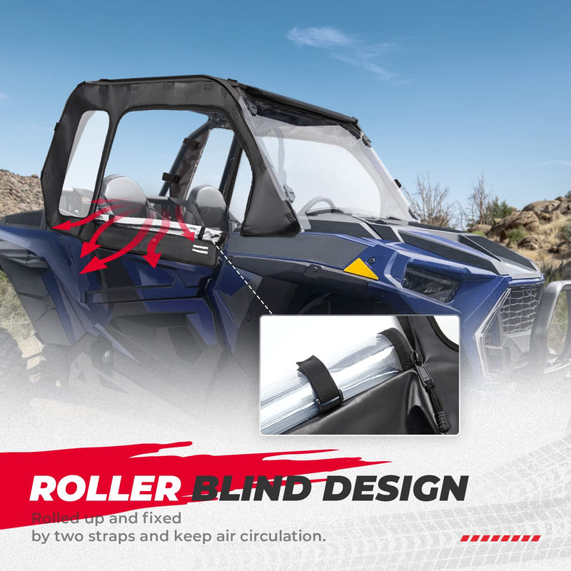 Load image into Gallery viewer, 2 Soft Upper Doors &amp; Side Mirrors for Polaris RZR XP 1000/Turbo
