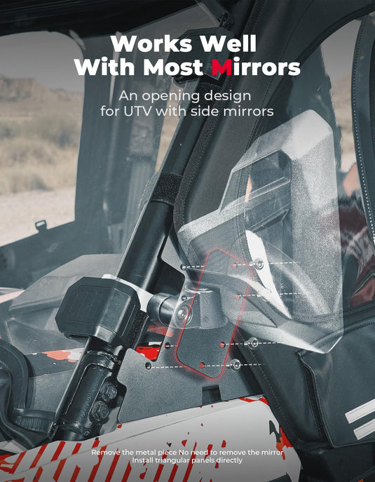 Soft Upper Doors With Metal Door Frame for Polaris RZR XP 4 1000 2019-2023