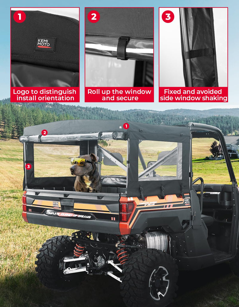 Load image into Gallery viewer, UTV Soft Cargo Camper Bed Cover Rack for Polaris Ranger 570 Full-size/XP 900/1000 / XP 1000 / Crew
