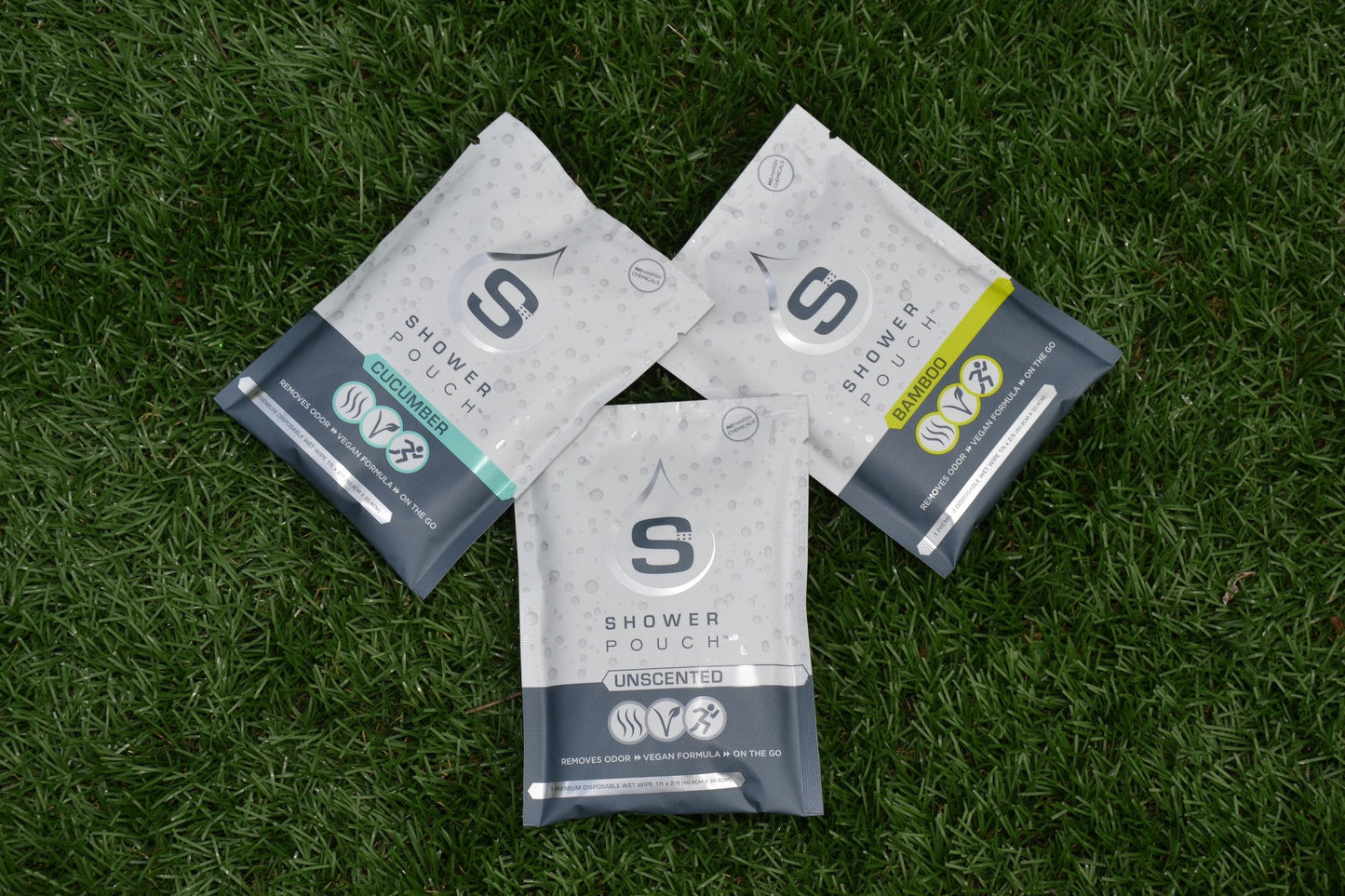 20-pack Shower Pouch XL (2' x 1') Body Wipes