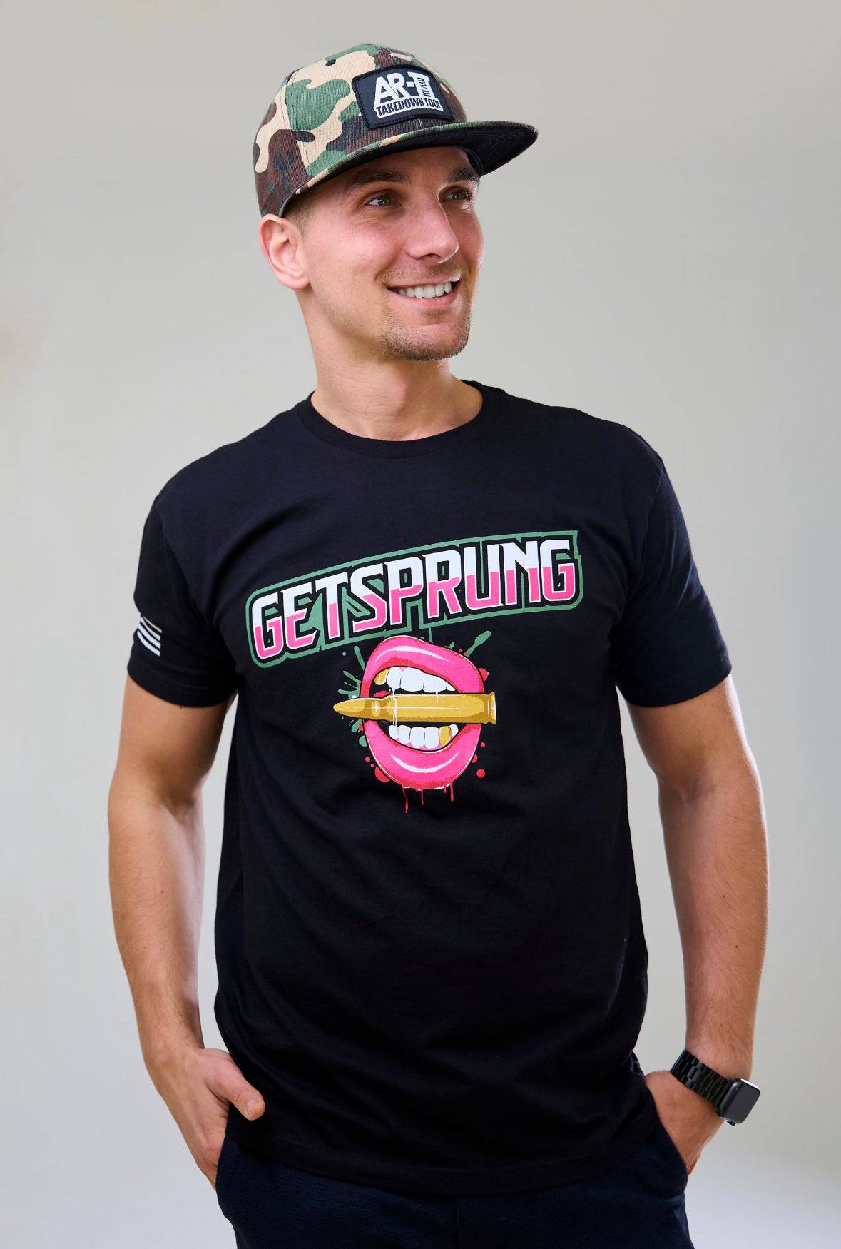 Get Sprung V2 White Bullet lips unisex T-Shirt XS-XXL