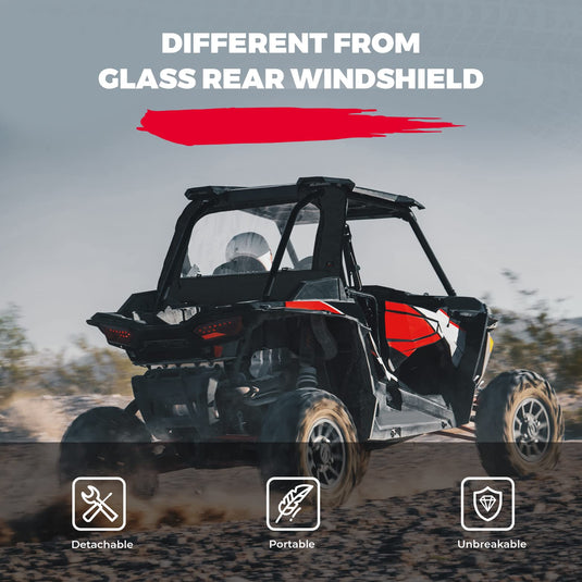 Soft Rear Windshield for Polaris RZR XP 1000 /4 2014-2023