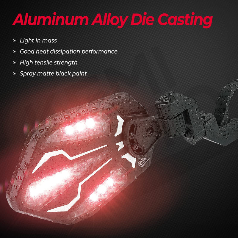 Load image into Gallery viewer, Aluminium RGB UTV Side Mirrors for Can Am Maverick X3/ RZR w/ 1.6"-2" Roll Bar (1 pair)
