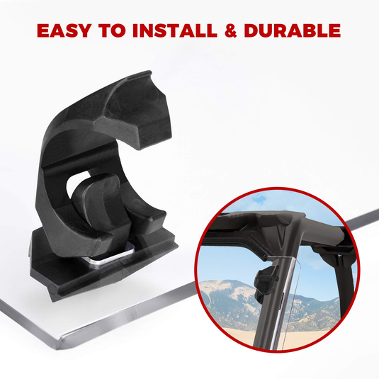 Front Windshield with Adjustable Vents for Polaris RZR XP 1000/4