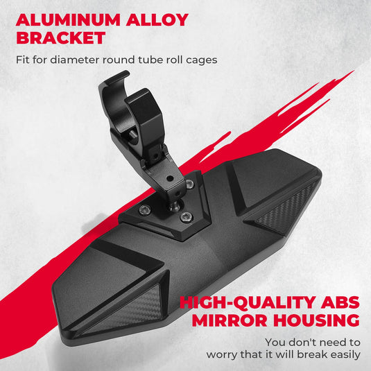 Upgraded UTV Rear View Mirror for 1.6"-2" Roll Bar Mount