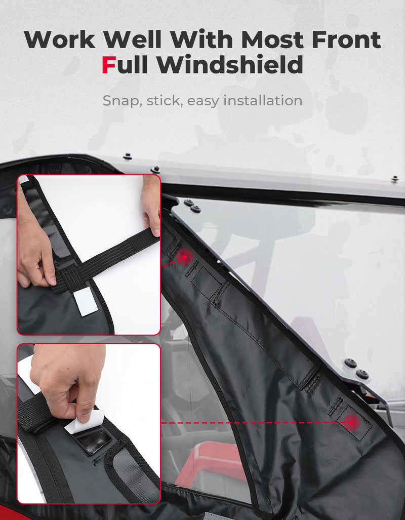 Load image into Gallery viewer, Soft Upper Door Cab Enclosure Set for Polaris RZR PRO XP 4/Turbo R 4
