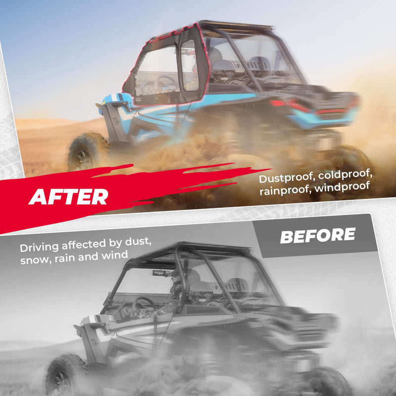 Load image into Gallery viewer, 2 Soft Upper Doors &amp; Side Mirrors for Polaris RZR XP 1000/Turbo
