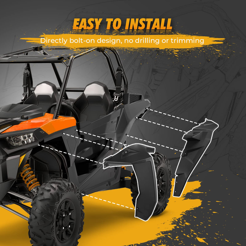 Load image into Gallery viewer, Fender Flares 8.5 Inch Mud Flap for Polaris RZR XP 1000/4
