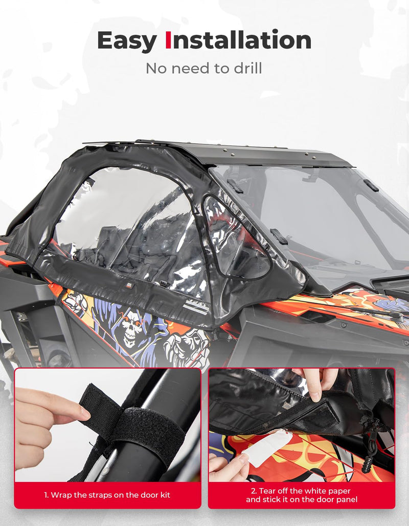 Load image into Gallery viewer, Soft Cab Enclosure Upper Doors for Polaris RZR PRO XP/Turbo R (2 seat)
