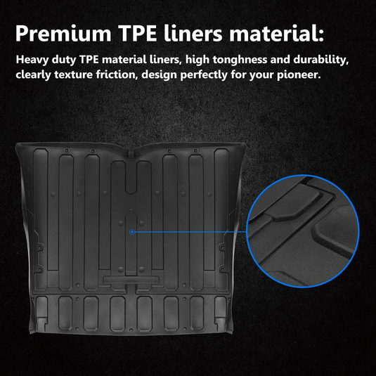 Rubber Bed Mat Liner for Pioneer 1000-5 2016-2025