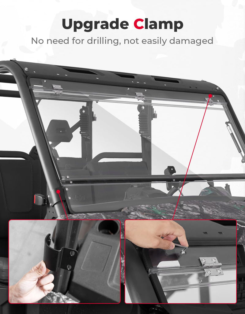 Load image into Gallery viewer, 2-IN-1 Flip Windshield for CFMOTO UForce 1000 / 1000XL

