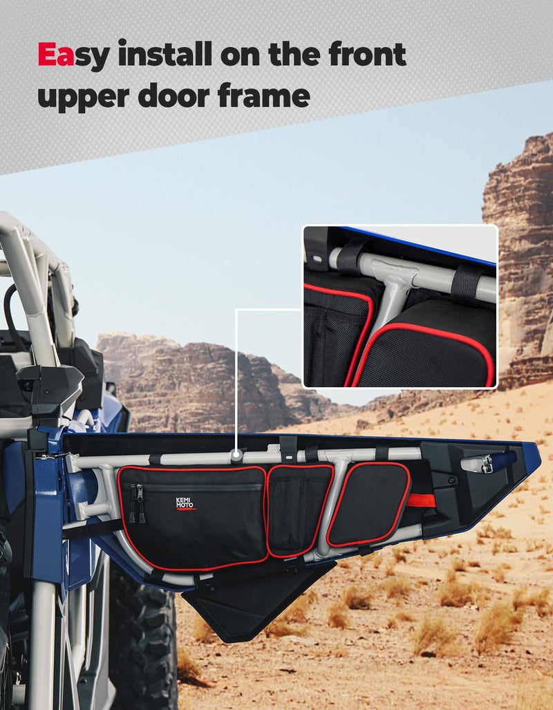 Load image into Gallery viewer, Door Bags with Removable Knee Pads for Can-Am Maverick X3 - Red
