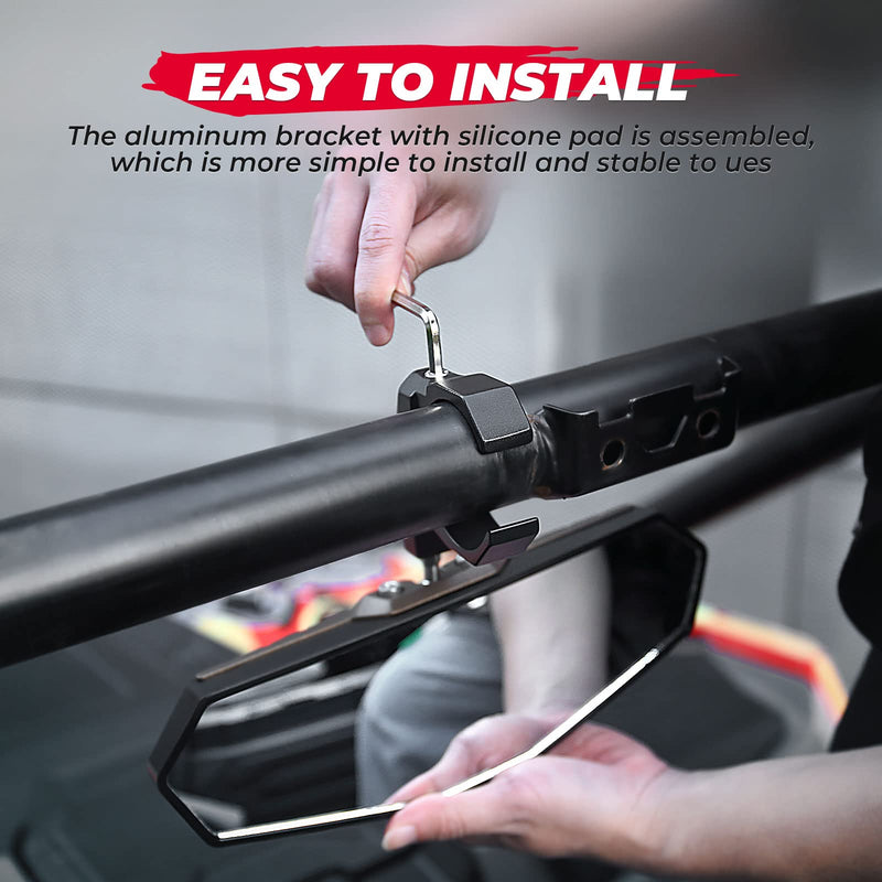 Load image into Gallery viewer, UTV Rear View Mirror for 1.6"-2" Roll Bar Cages

