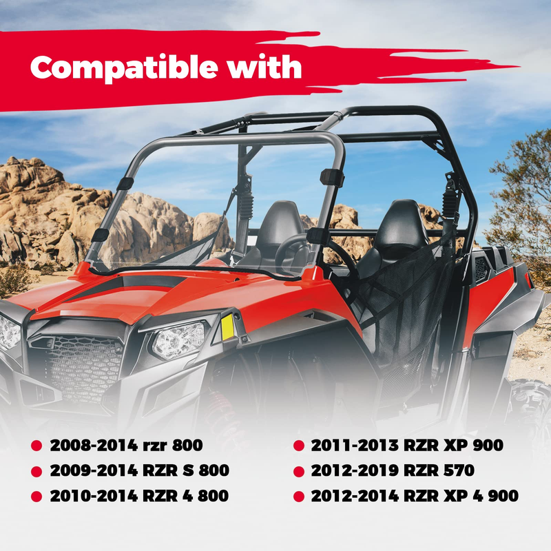 Load image into Gallery viewer, Front Full PC Windshield for Polaris RZR 570 800/4 800S XP 900/4
