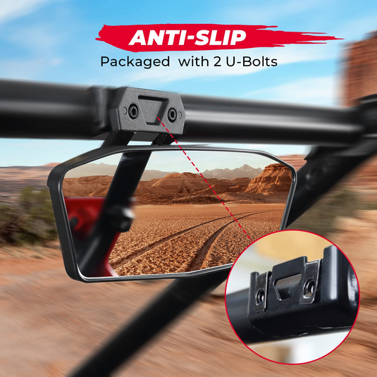 Aluminum Rear View Mirror with Light for Polaris RZR PRO XP/R