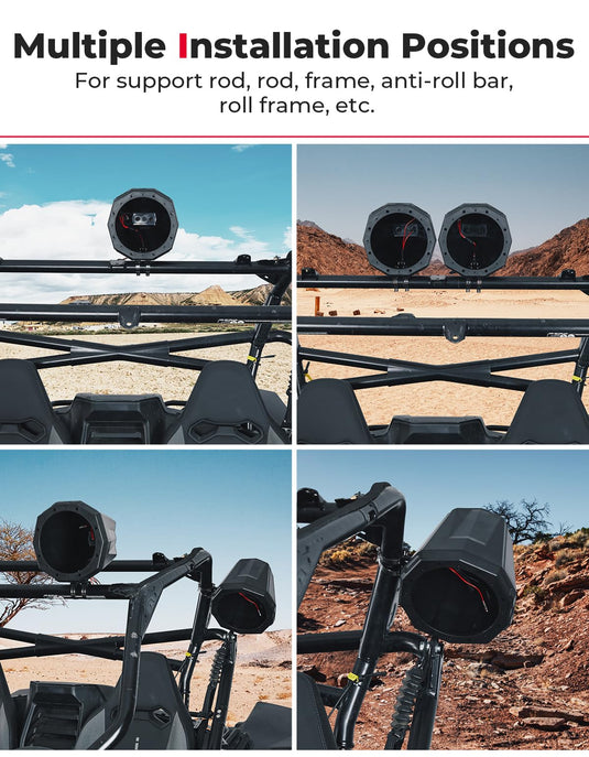 8-Inch Speaker Pod Enclosure for All 1.5" to 2" Roll Bar