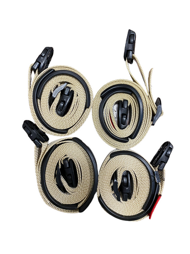 10 Ft Tan ACW Buckle Spa Hot Tub Cover Adjustable Wind Straps | 2 COMPLETE KITS