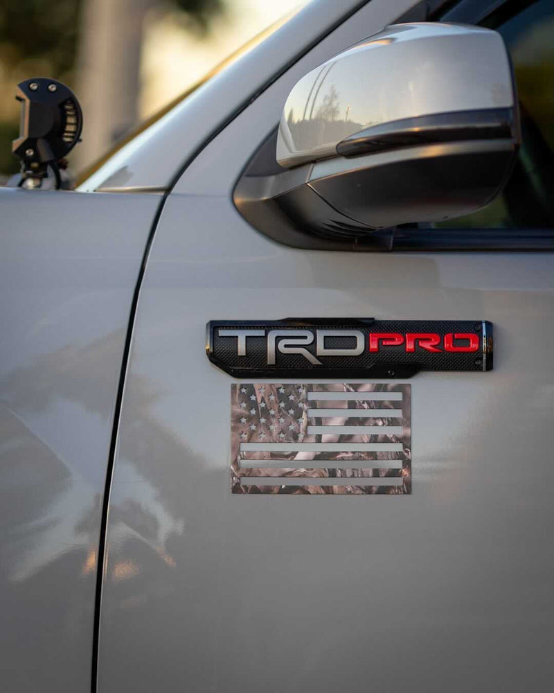 Load image into Gallery viewer, Woodland Ghost Camo American Flag Magnets - Camouflage
