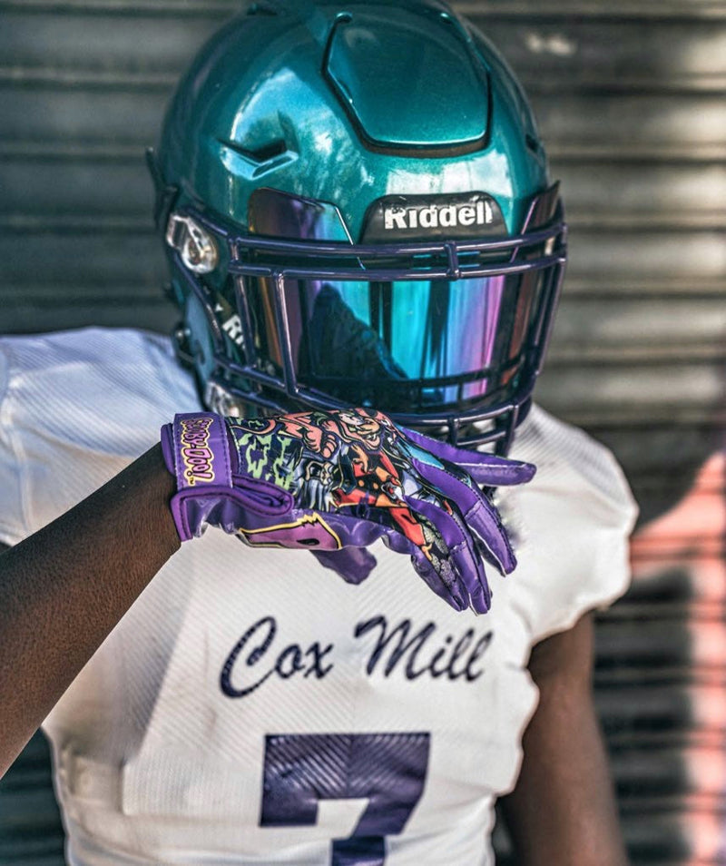 Load image into Gallery viewer, Scooby-Doo 'Unmasked' Football Gloves - VPS1 by Phenom Elite

